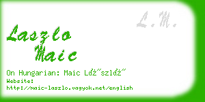 laszlo maic business card